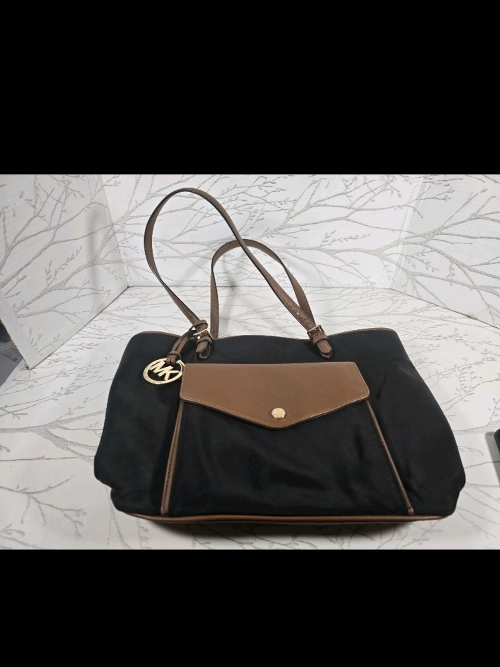 Michael Kors Black and Brown Tote Bag